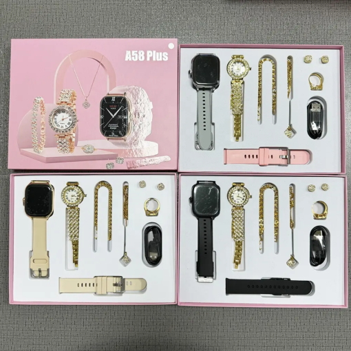 A58 Plus Ladies Smartwatch – Combo Set 8in1