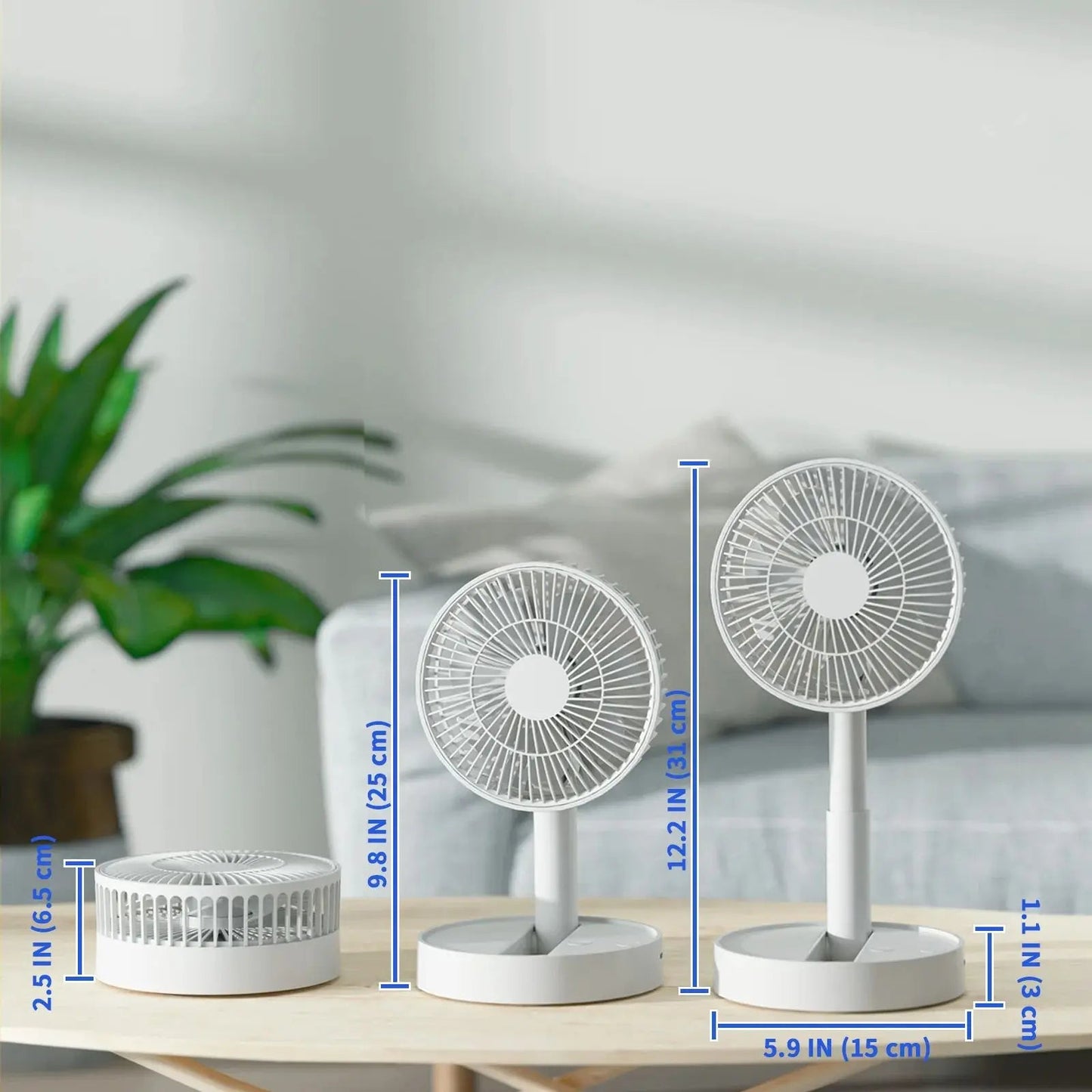 USB Foldable Fan with 4 Speeds